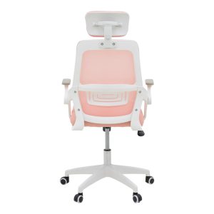069 000090 4 Office chair Peja pakoworld fabric mesh pink-frame white 58x60x107-117cmOffice furniture > Office chair for children
