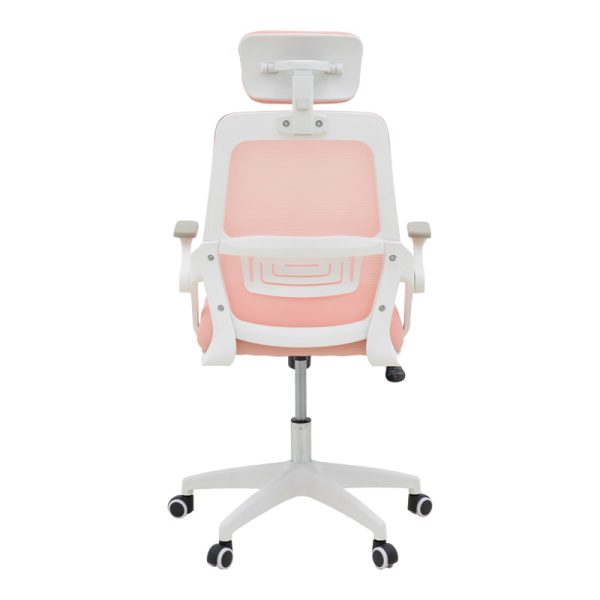 069 000090 4 Office chair Peja pakoworld fabric mesh pink-frame white 58x60x107-117cmOffice furniture > Office chair for children