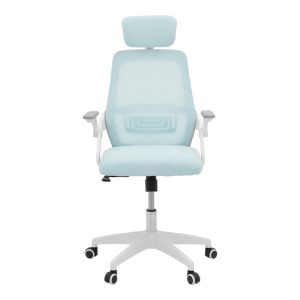 069 000091 3 Office chair Peja pakoworld fabric mesh light blue-frame white 58x60x107-117cmOffice furniture > Office chair for children