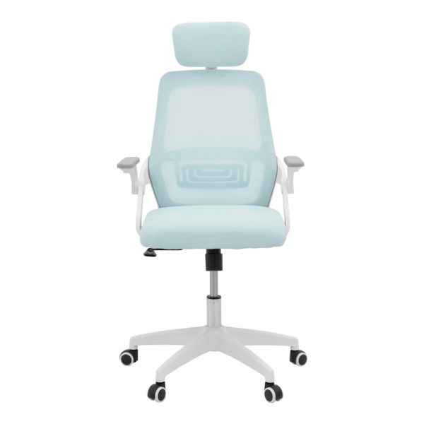 069 000091 3 Office chair Peja pakoworld fabric mesh light blue-frame white 58x60x107-117cmOffice furniture > Office chair for children