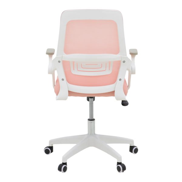 069 000094 4 Office chair Reji pakoworld fabric mesh pink-frame white 58x60x89-99cmOffice furniture > Office chair for children