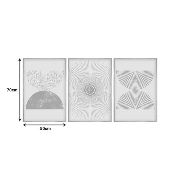 071 001596 2 Canvas painting Terpen pakoworld triptych with digital printing 50x2x70cmDecoration > Paintings