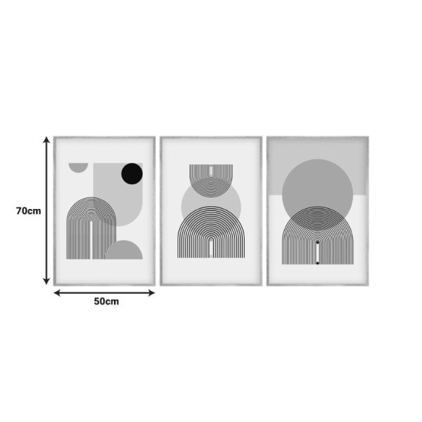 071 001598 2 Canvas painting Jefton pakoworld triptych with digital printing 50x2x70cmDecoration > Paintings