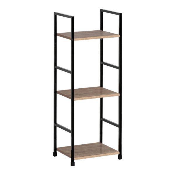085 000019 Bookcase-rack Bitok pakoworld oak-black steel 29x23.5x80cmIndoor furniture > Home organization > Kitchen > Shelves