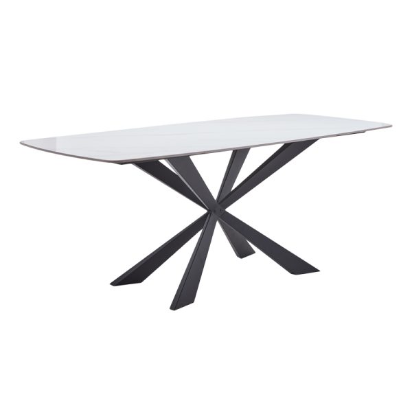 101 000090 Viano table pakoworld sintered stone light gray-black 180x85x76cmIndoor furniture > Dining Tables