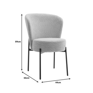 101 000092 3 Chair Houlian pakoworld mint fabric-black metal leg 46x66x89cmIndoor furniture > Chairs