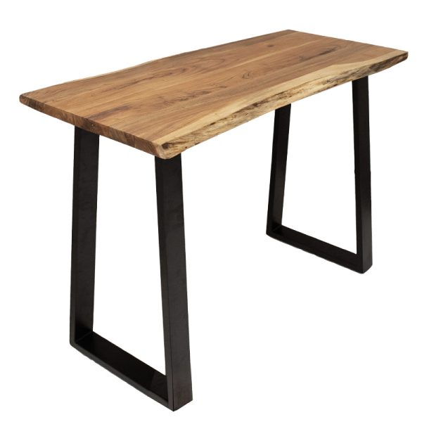 113 000007 4 Bar-console table Miles pakoworld solid wood 4cm natural-foot black 120x53x97cmBOHO CHIC > Other Furnishings