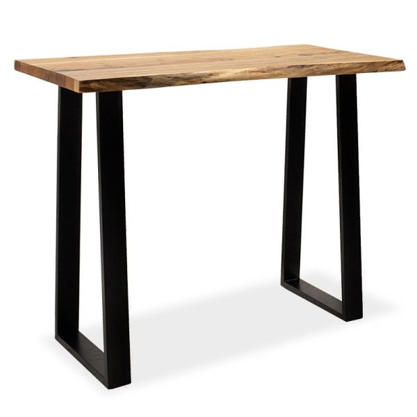 113 000007 Bar-console table Miles pakoworld solid wood 4cm natural-foot black 120x53x97cmBOHO CHIC > Other Furnishings