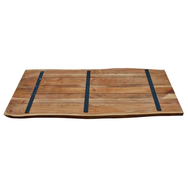113 000026 3 Emilio pakoworld table top solid wood 4cm natural wood 160x90cmBOHO CHIC > Dining Tables