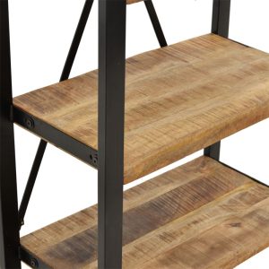 113 000030 2 Bookcase Miles pakoworld solid mango wood natural-black 80x40x180cmBOHO CHIC > Other Furnishings