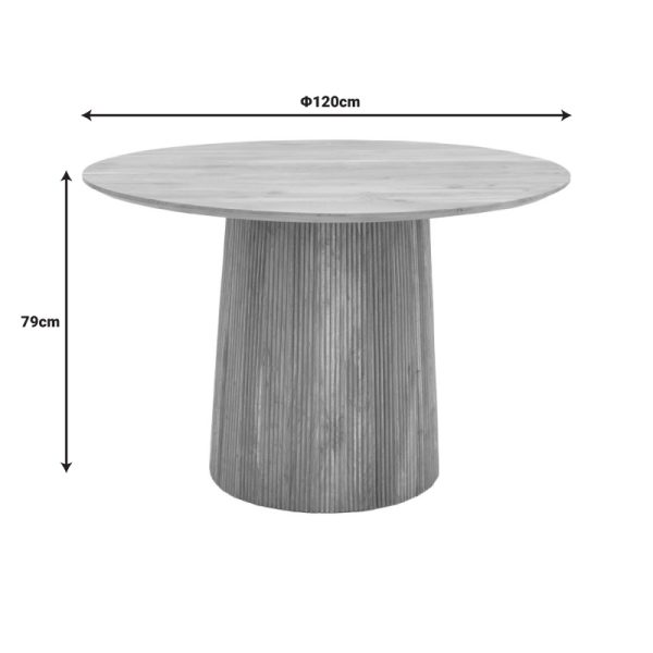 113 000043 3 Canicule table pakoworld solid acacia wood in natural shade D120x79cmBOHO CHIC > Dining Tables