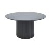 113 000051 Canicule table pakoworld solid acacia wood in black shade D150x75cmBOHO CHIC > Dining Tables