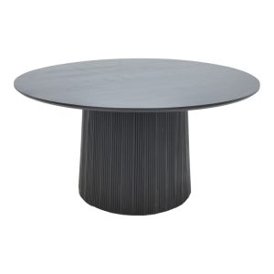 113 000052 Canicule table pakoworld solid acacia wood in black shade D150x75cmBOHO CHIC > Dining Tables