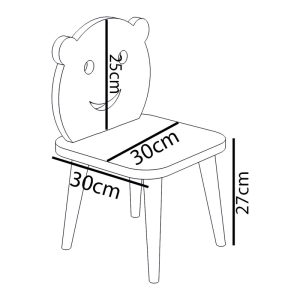 120 000289 3 Jerry pakoworld children's chair white-natural 30x30x52cmIndoor furniture > Children's Room