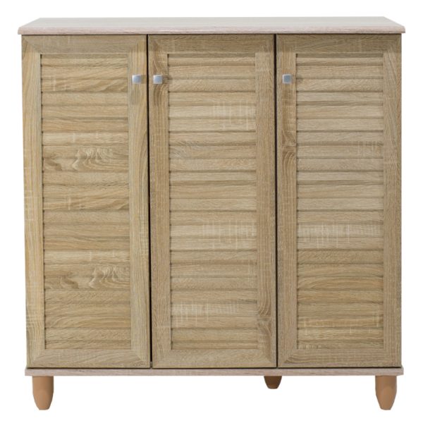 123 000031 4 Shoe cabinet SANTΟ pakoworld 16 pairs sonoma 89.5x34.5x91.5Indoor furniture > Shoe storage cabinet & cupboards