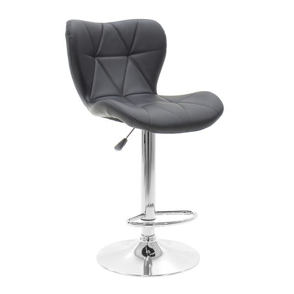 127 000092 4 Bar stool Coozy pakoworld with pu in black color metal chromeIndoor furniture > Bar stools