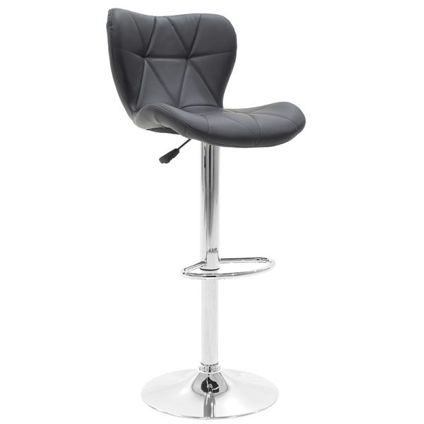 127 000092 Bar stool Coozy pakoworld with pu in black color metal chromeIndoor furniture > Bar stools