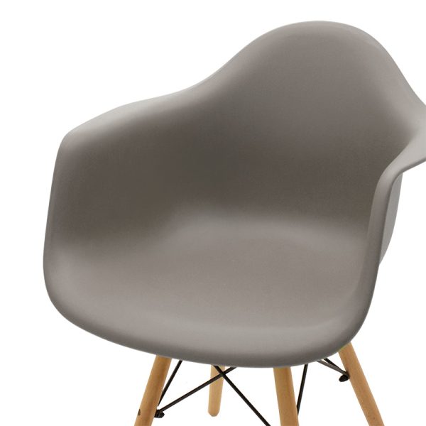127 000124 4 Armchair Julita pakoworld Propylene grey - oakIndoor furniture > Armchairs