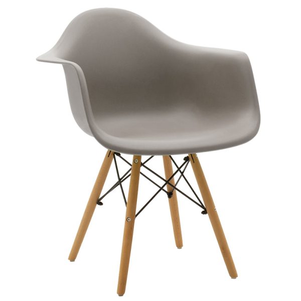 127 000124 Armchair Julita pakoworld Propylene grey - oakIndoor furniture > Armchairs