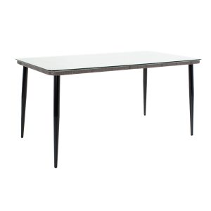 140 000048 2 Naoki dining set 7pcs pakoworld pe gray-metal blackOutdoor furniture > Garden food table