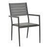 152 000035 Aluminum armchair Lush pakoworld stackable anthracite frame-natural rattan 56x59x80cmOutdoor furniture > Garden armchairs