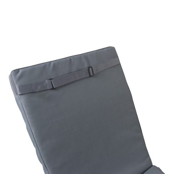 152 000094 4 Vertian pakoworld cushion textilene in dark grey color 194x58x7cmOutdoor furniture > Sunbed cushions
