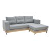166 000022 Chair Pietro pakoworld fabric grey-leg black metal 50x53x83cmIndoor furniture > Chairs
