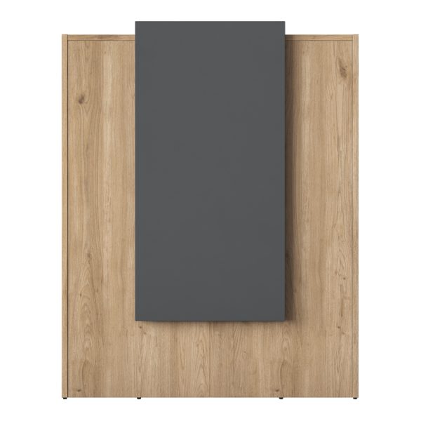 182 000069 2 Reception desk Zowel pakoworld melamine natural-dark grey 90x40x110cmOffice furniture > Reception