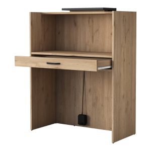 182 000069 3 Reception desk Zowel pakoworld melamine natural-dark grey 90x40x110cmOffice furniture > Reception