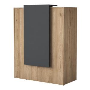 182 000069 Reception desk Zowel pakoworld melamine natural-dark grey 90x40x110cmOffice furniture > Reception