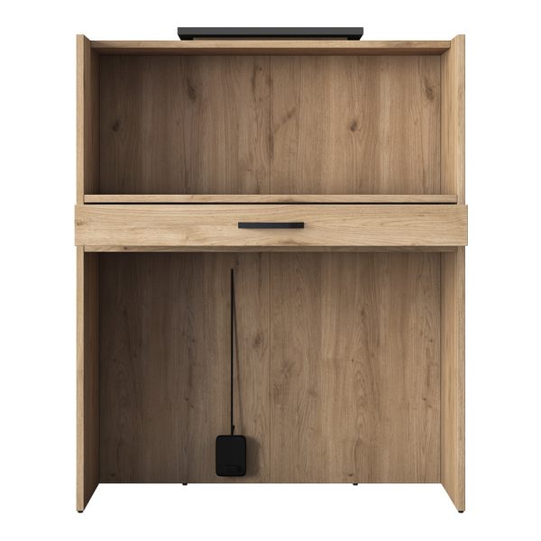 182 000069 4 Reception desk Zowel pakoworld melamine natural-dark grey 90x40x110cmOffice furniture > Reception