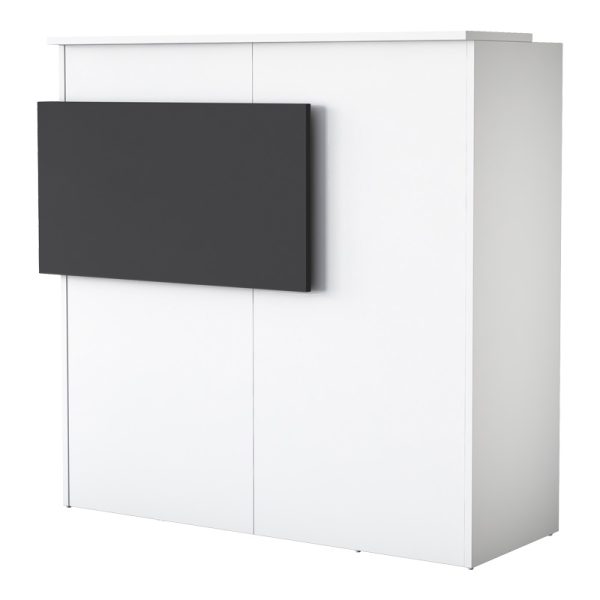 182 000070 Reception desk Triana pakoworld melamine white-dark grey 110x40x110cmOffice furniture > Reception