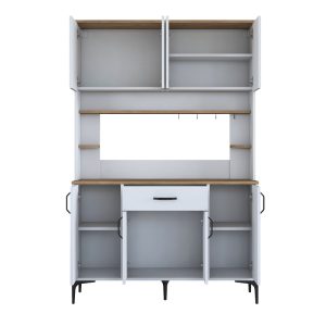 182 000108 3 Buffet with shelf Cordie pakoworld white melamine 120x40x184.2cmIndoor furniture > Buffets