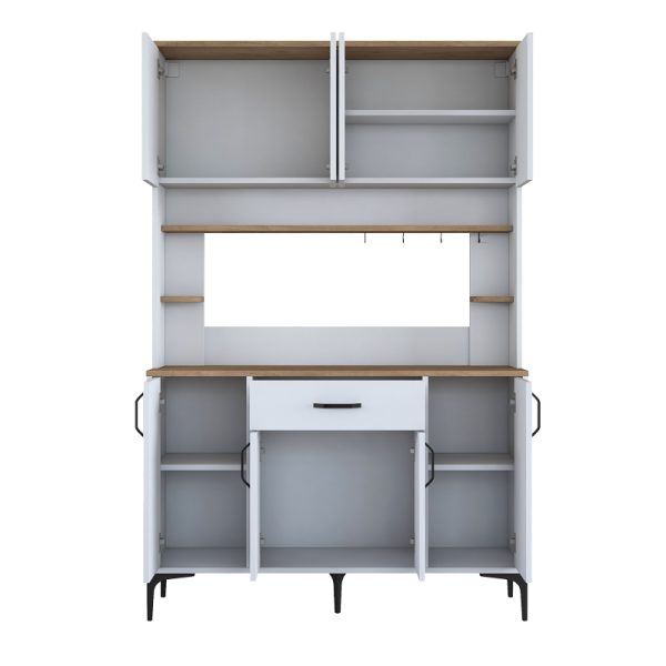 182 000108 3 Buffet with shelf Cordie pakoworld white melamine 120x40x184.2cmIndoor furniture > Buffets