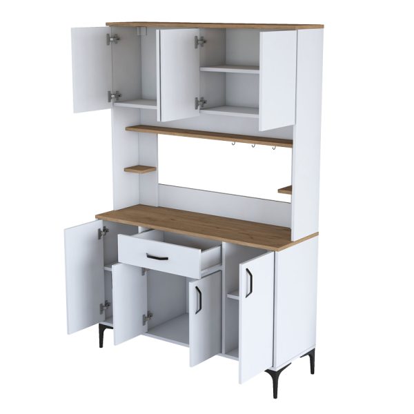 182 000108 4 Buffet with shelf Cordie pakoworld white melamine 120x40x184.2cmIndoor furniture > Buffets