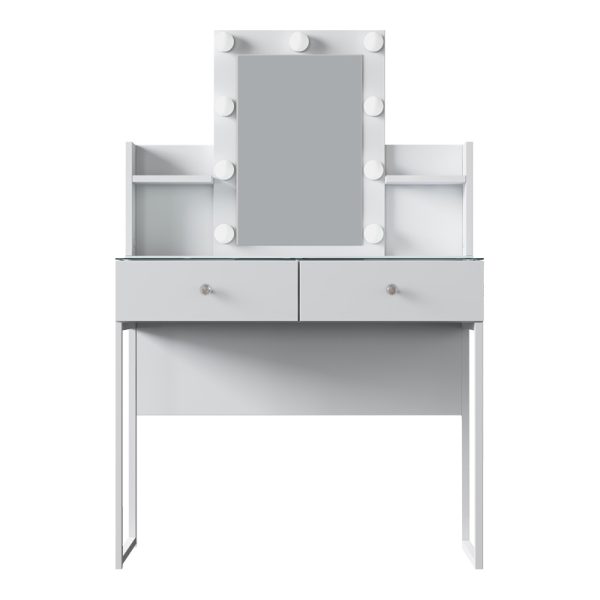 182 000113 3 Dressing table Reby pakoworld in white color 90x40x136.8cmIndoor furniture > Drawers-consoles
