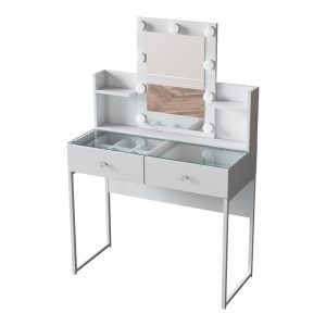 182 000113 4 Dressing table Reby pakoworld in white color 90x40x136.8cmIndoor furniture > Drawers-consoles