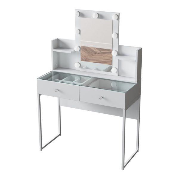 182 000113 4 Dressing table Reby pakoworld in white color 90x40x136.8cmIndoor furniture > Drawers-consoles