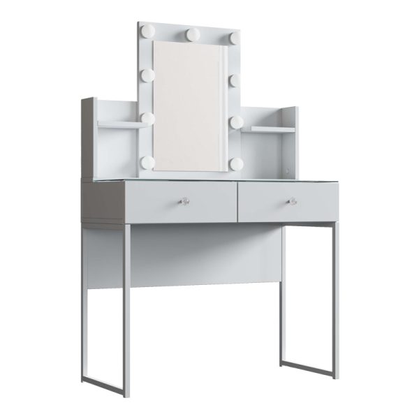 182 000113 Dressing table Reby pakoworld in white color 90x40x136.8cmIndoor furniture > Drawers-consoles