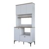 182 000114 Chad pakoworld wardrobe with drawers white gloss 45x40x188cmIndoor furniture > Home organization > Bathroom > Cabinets