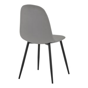 200 001060 2 Dining table Gustas-Bella A pakoworld set of 5 gray marble sintered stone-black metal 120x60x75cmIndoor furniture > Dinning sets