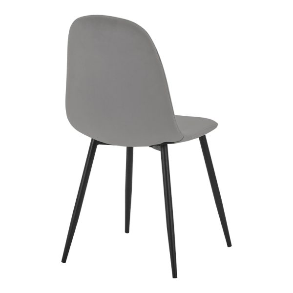 200 001060 2 Dining table Gustas-Bella A pakoworld set of 5 gray marble sintered stone-black metal 120x60x75cmIndoor furniture > Dinning sets
