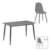 200 001063 Coffee table Soleire Inart set 2 pieces white marble sintered stoneIndoor furniture > Coffee tables