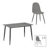 200 001066 Aurora-Julita pakoworld dining table set of 5 pp-mdf in white-natural color D80x73cmIndoor furniture > Dinning sets