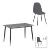 200 001067 Safira armchair pakoworld fabric in grey color with natural color wooden leg 57x58x84cmIndoor furniture > Armchairs