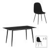 200 001073 Chair Aurora I pakoworld pp in black shade-black metallic leg 43x48x79cmIndoor furniture > Chairs