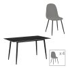 200 001075 Aurora-Julita pakoworld dining table set of 3 pp-mdf in white-natural color D60x73cmIndoor furniture > Dinning sets