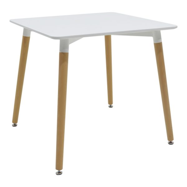 200 001241 4 Dining table Natali-Gaston pakoworld set of 3 pieces in white 80x80x76cmIndoor furniture > Dinning sets