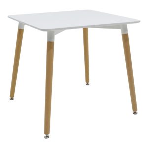 200 001254 4 Bella-Natali pakoworld dining table set of 3 pcs MDF white-natural legs 80x80x76cmIndoor furniture > Dinning sets