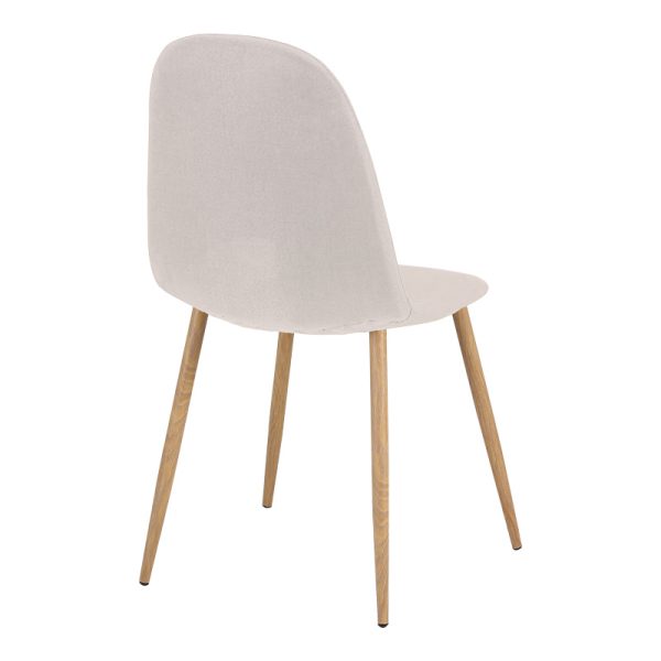 200 001255 2 Bella-Julita dining table pakoworld MDF white-natural legs Φ80x73cmIndoor furniture > Dinning sets